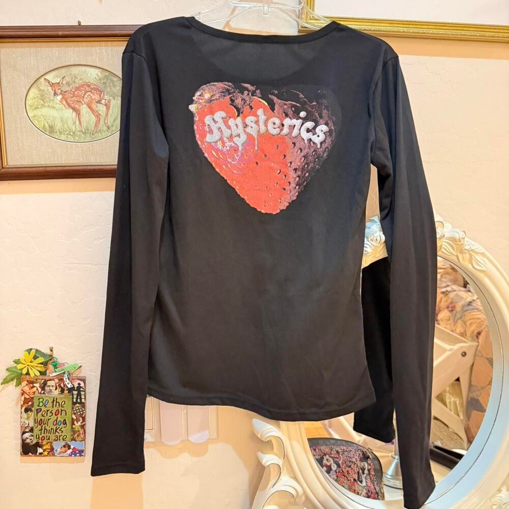 Hysteric Glamour skullberry skull strawberry iconic long sleeve shirt